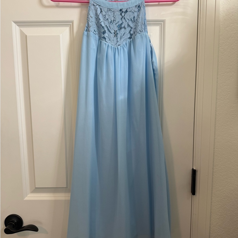 Elegant Blue Lace Women's Skirt